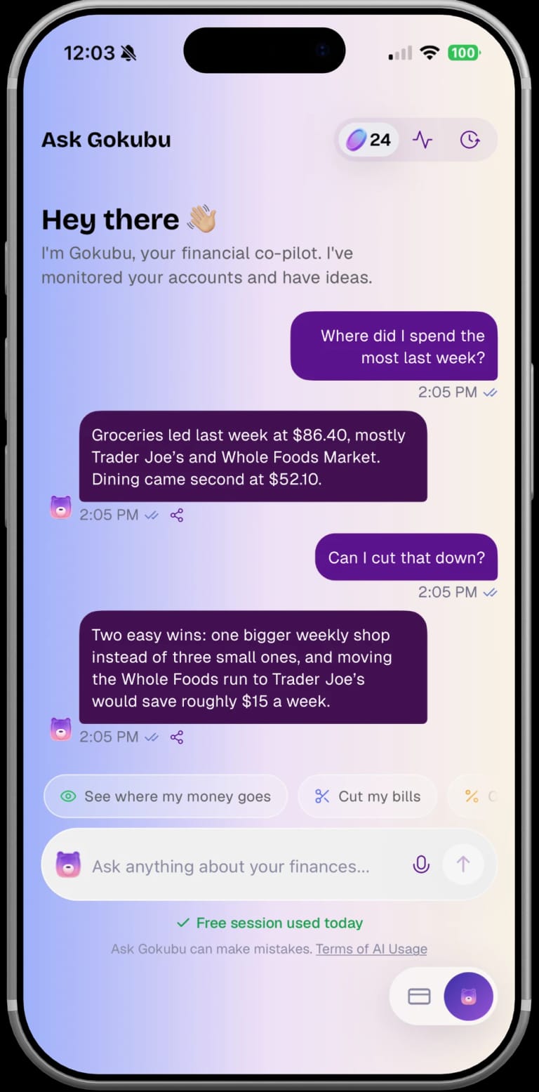 Gokubu app — Ask Anything