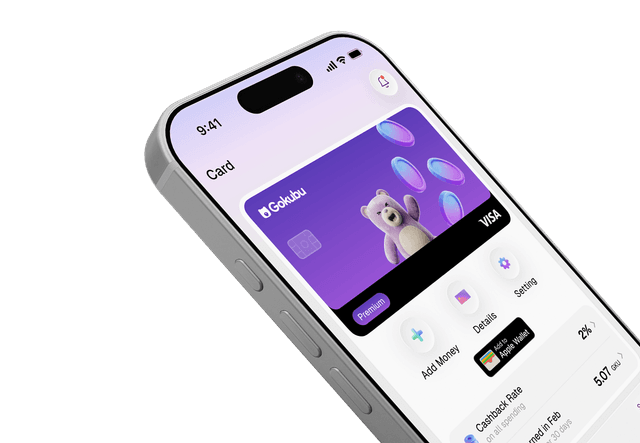 Phone screen showing Card details