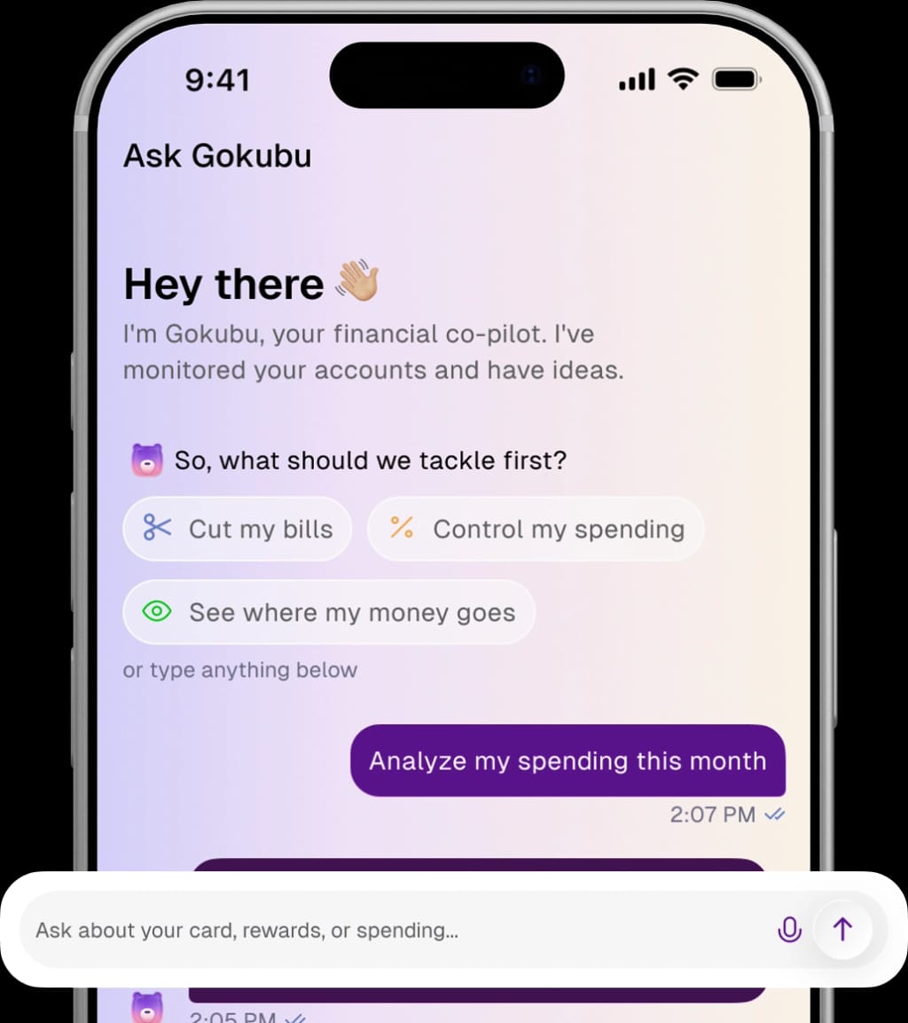 Ask Gokubu chat interface