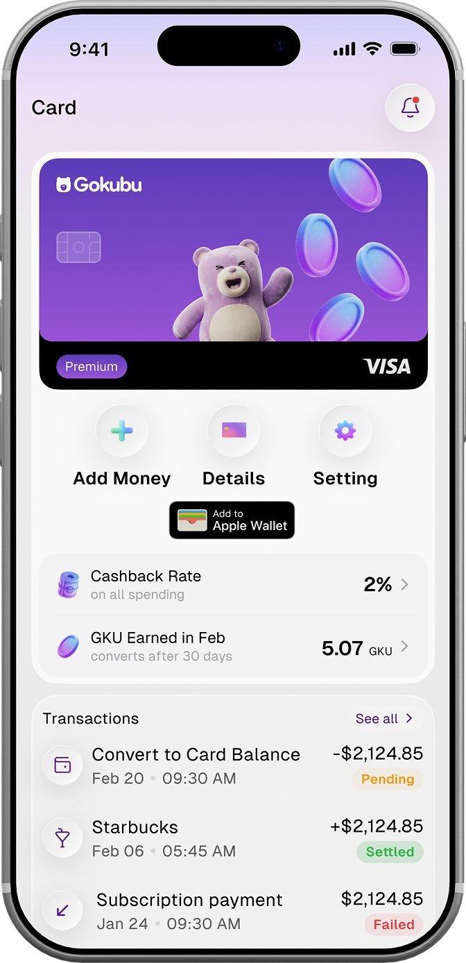 Gokubu app — Spend