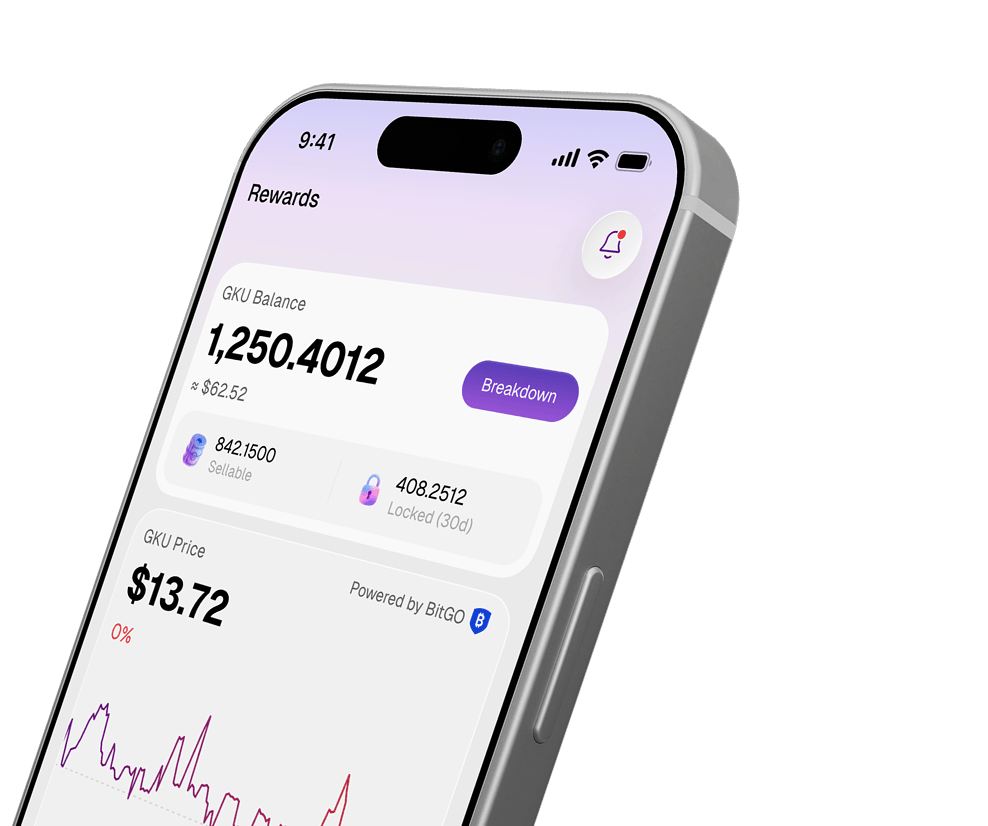Phone screen showing rewards